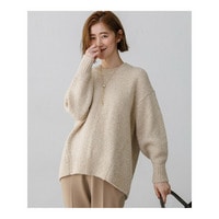ラメシェニールファンシー クルーネック ニット
