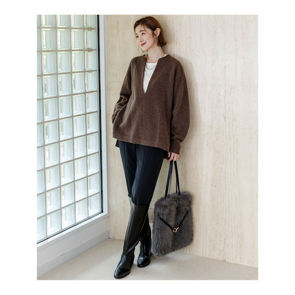 フェルティ キーネック ニットチュニック2
