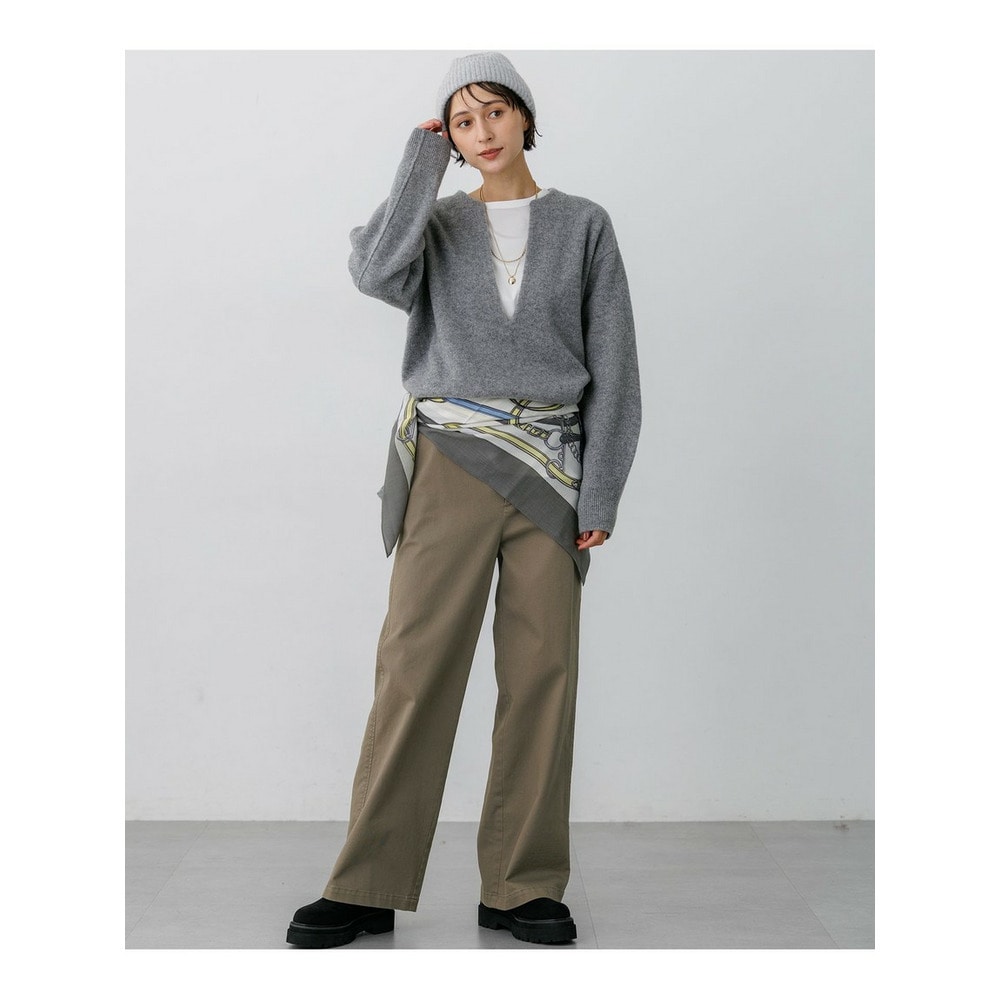 フェルティ キーネック ニットチュニック5