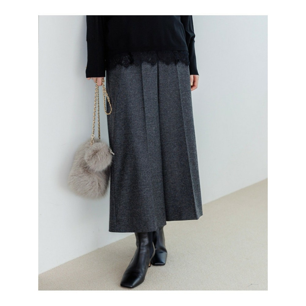 ウールMIXツイード クロップドパンツ