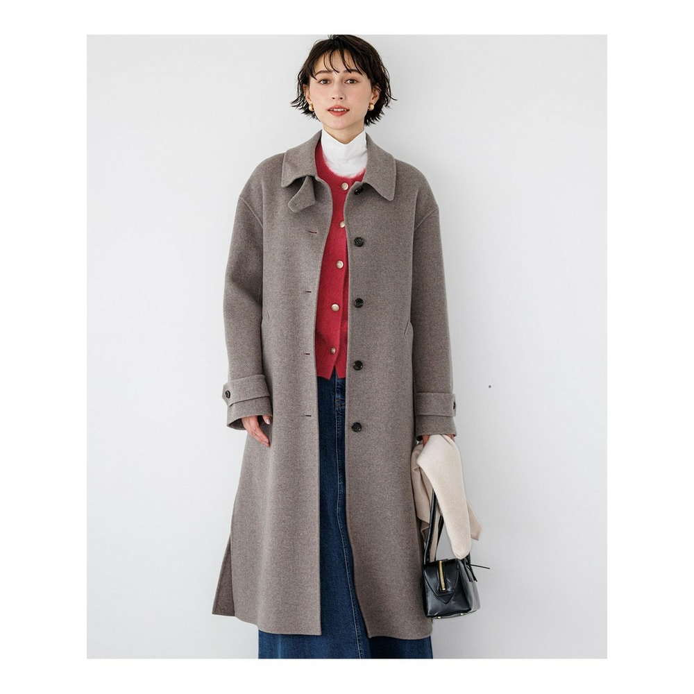 MANTECOPureリバー ステンカラー ロングコート