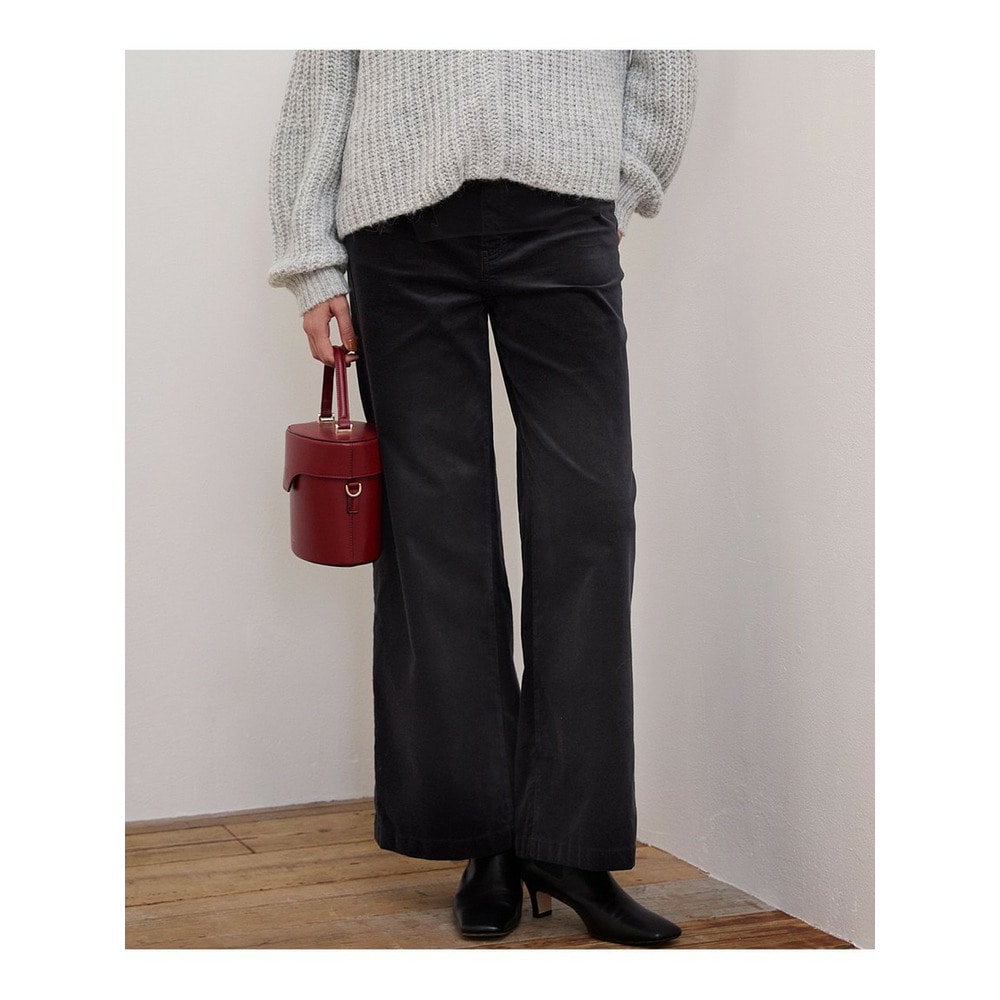 【一部予約/SLOW/一部店舗限定】コットンミックスベルベット ワイドパンツ