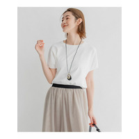 【洗える/好評につき新色追加】レーヨンポリエステルストレッチ プルオーバー ニット