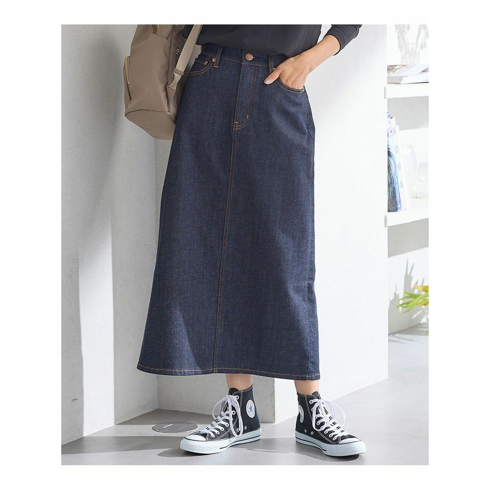 【洗える】23区DENIM ストレッチデニム スカート ネイビー系 1