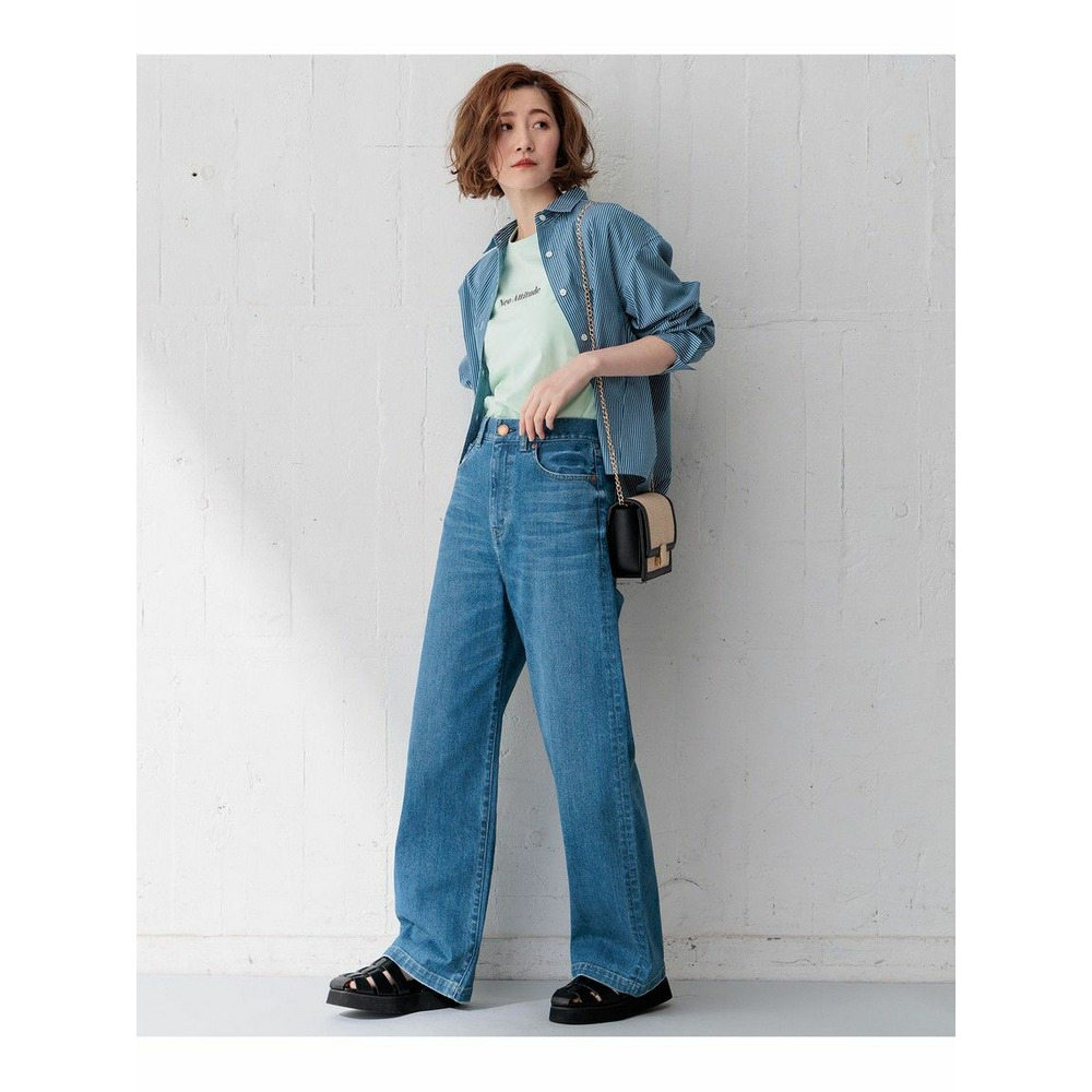 【一部店舗限定】23区DENIM ストレッチ ワイドパンツ8