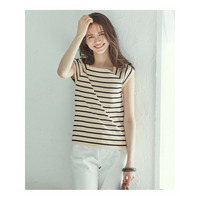 【SLOW/一部店舗限定】ミドルフライスジャージー キャップスリーブカットソー