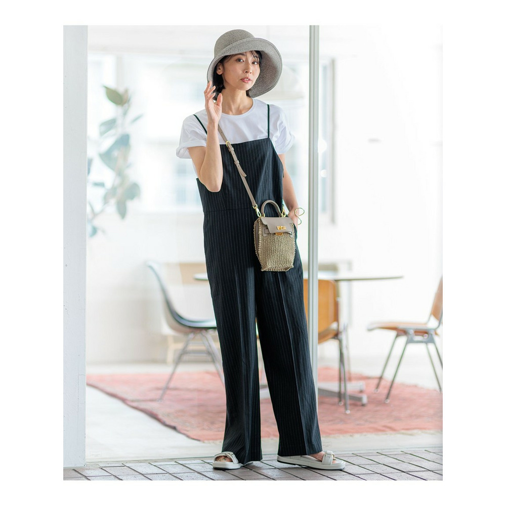 【CLASSY.6月号掲載/洗える】リネンレーヨンストレッチ サロペット14