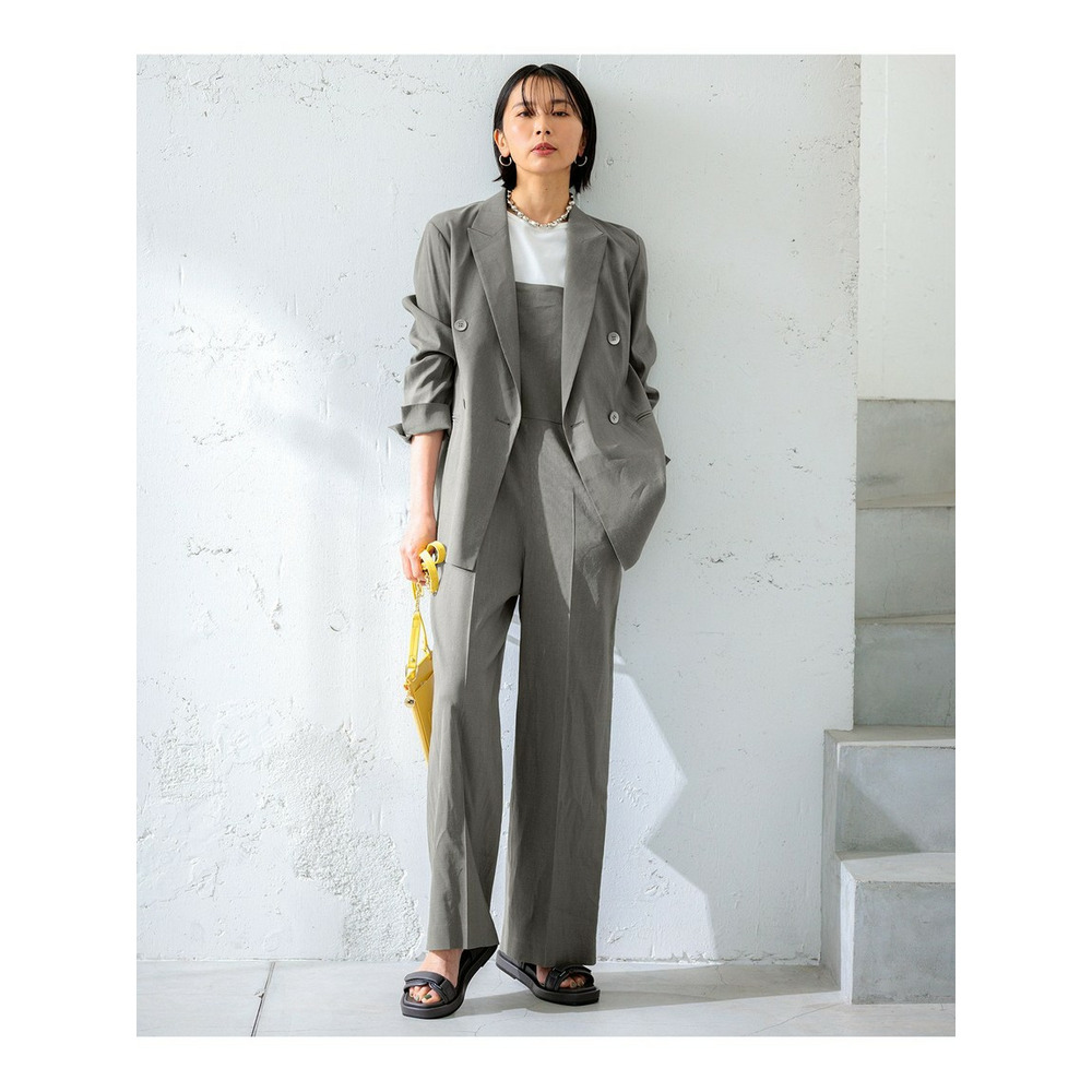 【CLASSY.6月号掲載/洗える】リネンレーヨンストレッチ サロペット6