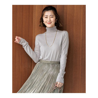 【Oggi1月号/CLASSY.11月号掲載】スムージーコットン タートルネック ニット