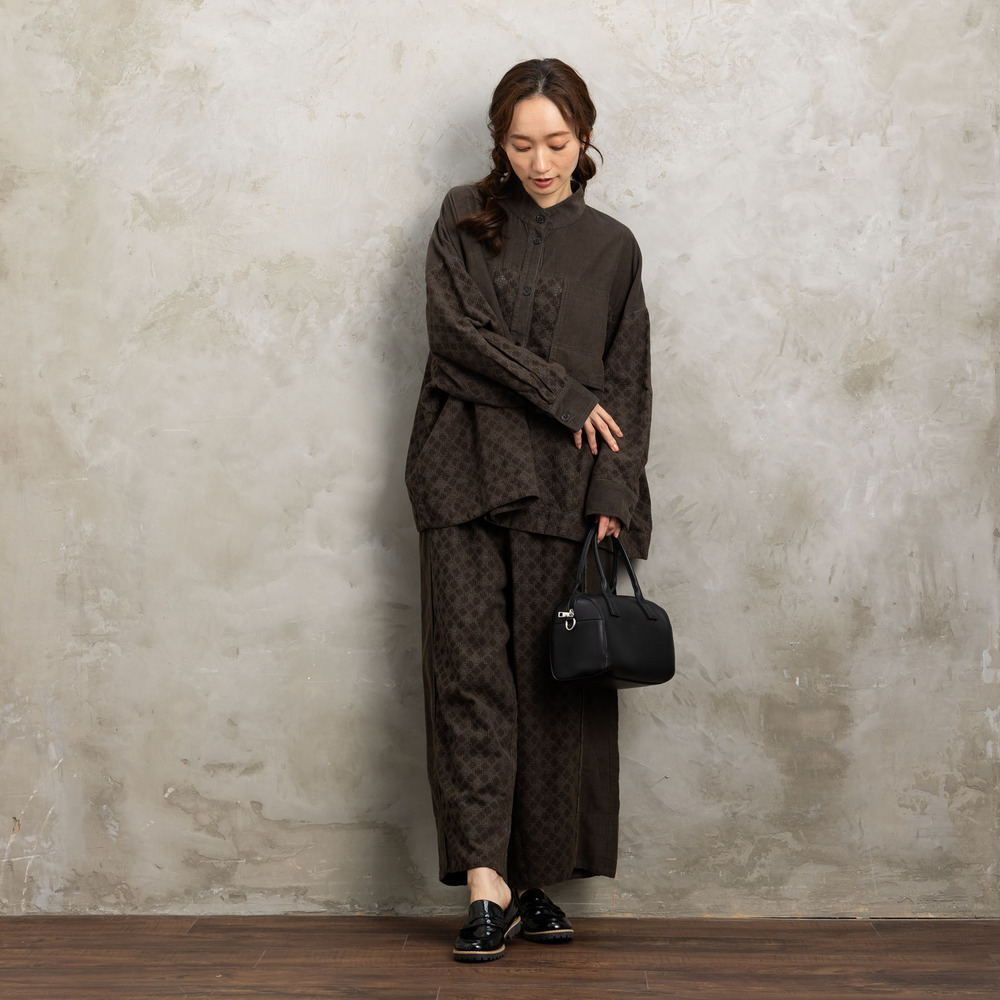 21号(6L~) コーデュロイエンブロイダリーシャツ11