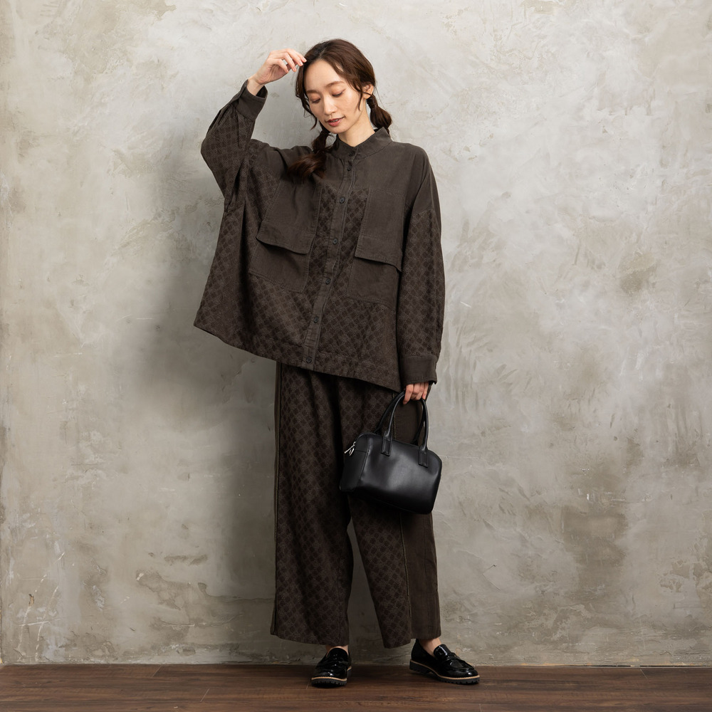 21号(6L~) コーデュロイエンブロイダリーシャツ12