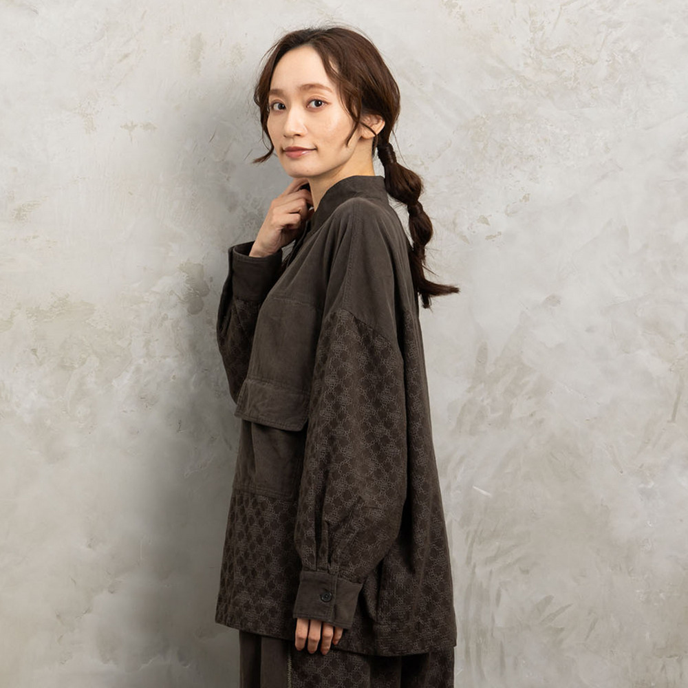 21号(6L~) コーデュロイエンブロイダリーシャツ13