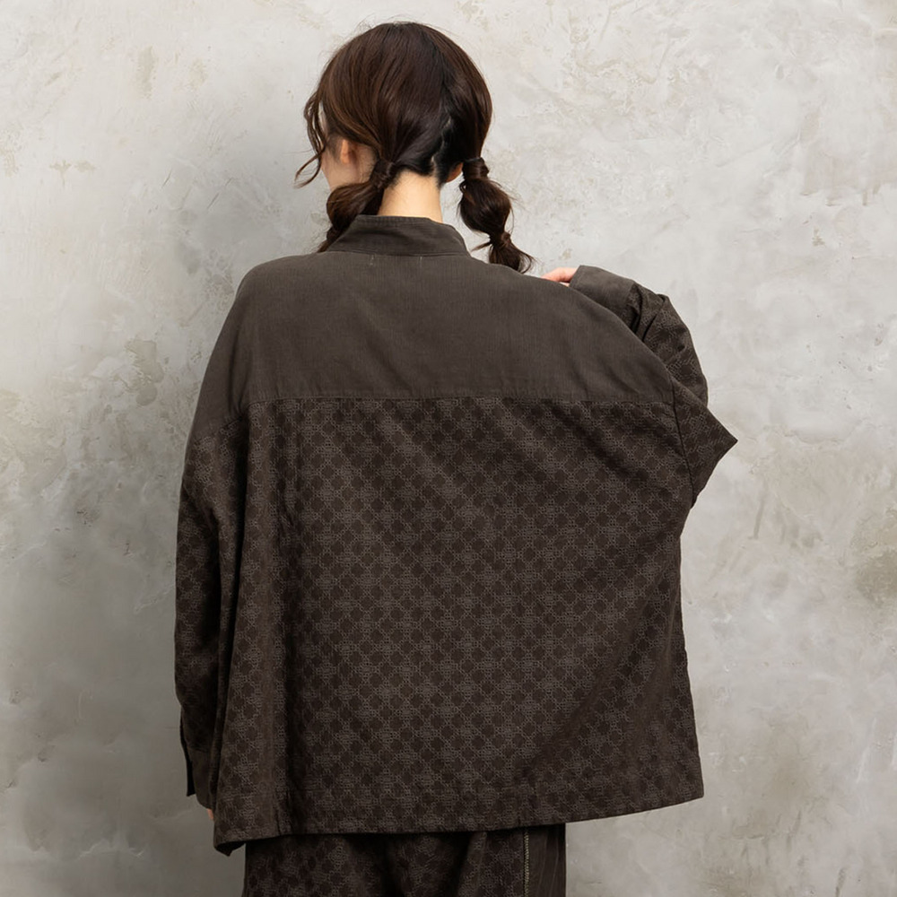 21号(6L~) コーデュロイエンブロイダリーシャツ14