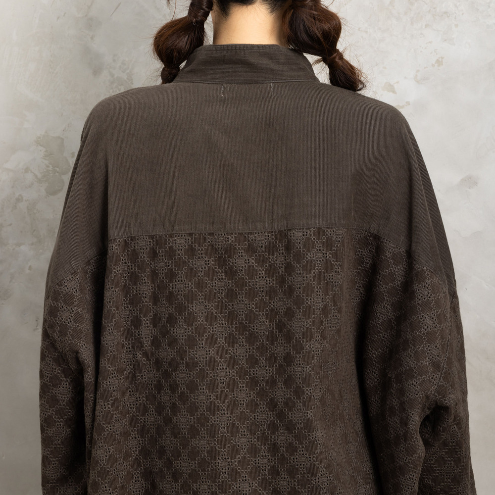 21号(6L~) コーデュロイエンブロイダリーシャツ15