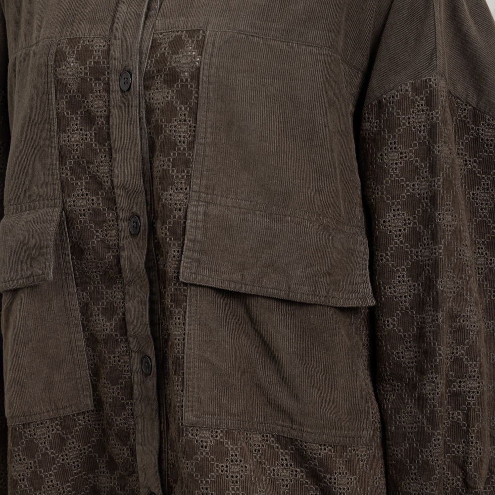 21号(6L~) コーデュロイエンブロイダリーシャツ18