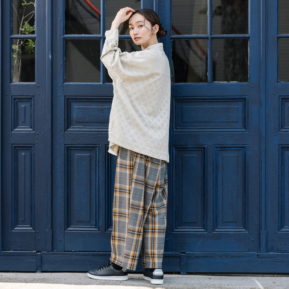 21号(6L~) コーデュロイエンブロイダリーシャツ2