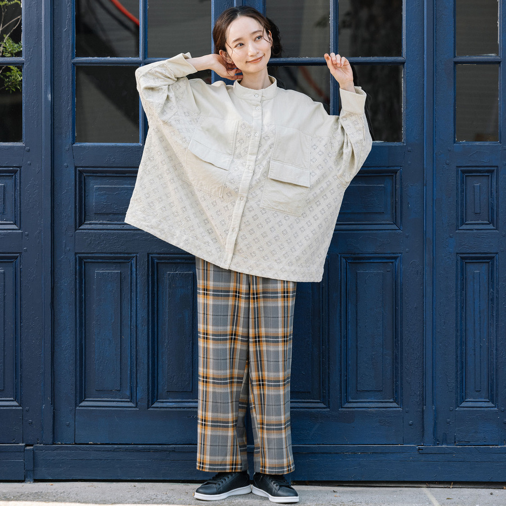 21号(6L~) コーデュロイエンブロイダリーシャツ3