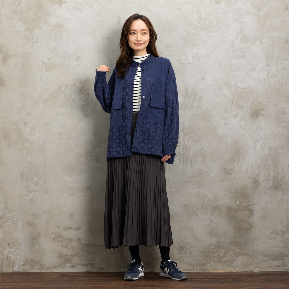 21号(6L~) コーデュロイエンブロイダリーシャツ7