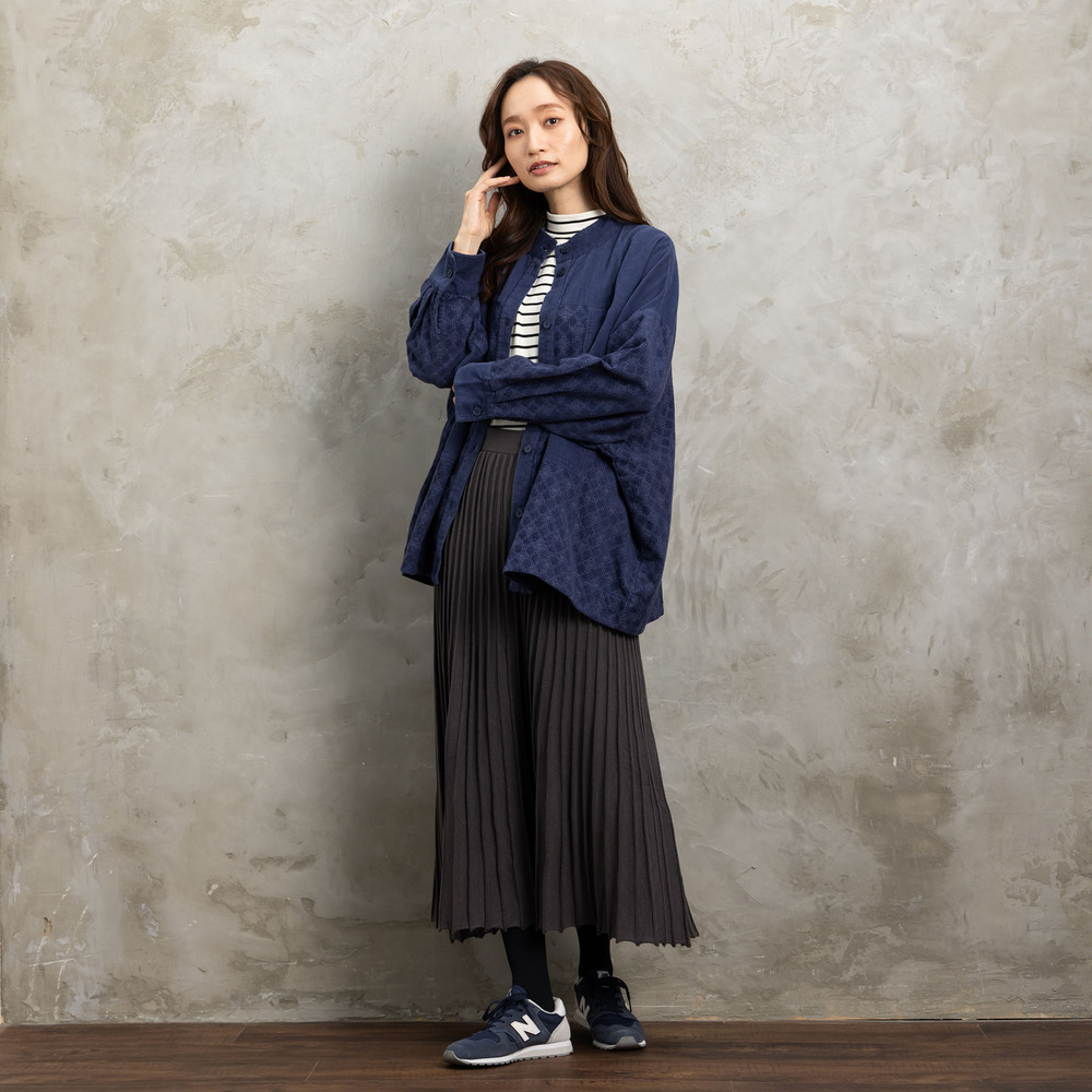 21号(6L~) コーデュロイエンブロイダリーシャツ9