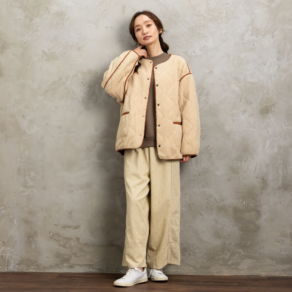 21号(6L~) コーデュロイエンブロイダリーパンツ14