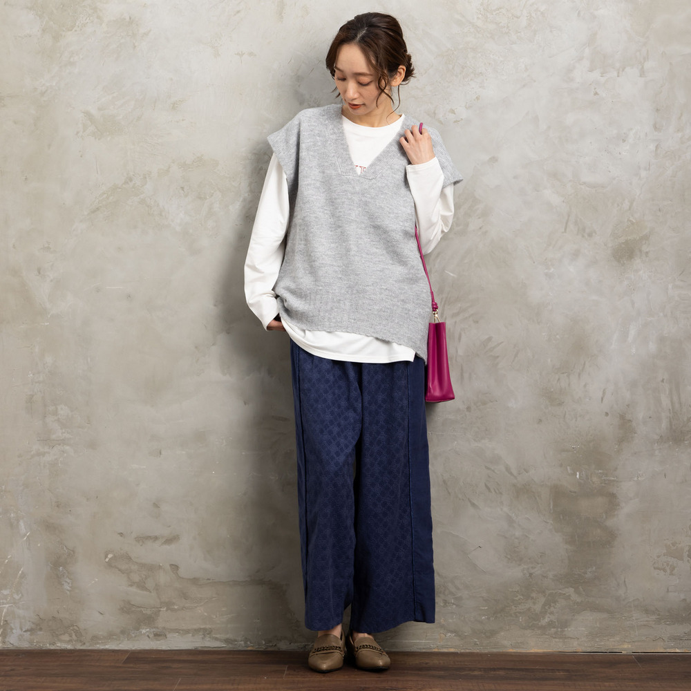 21号(6L~) コーデュロイエンブロイダリーパンツ17