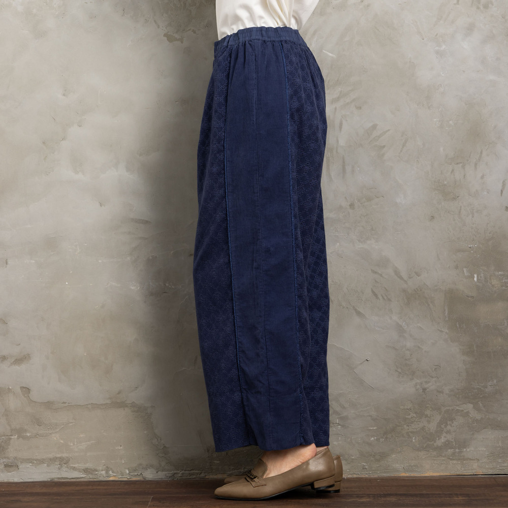 21号(6L~) コーデュロイエンブロイダリーパンツ19