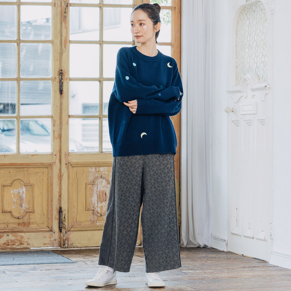 21号(6L~) コーデュロイエンブロイダリーパンツ2