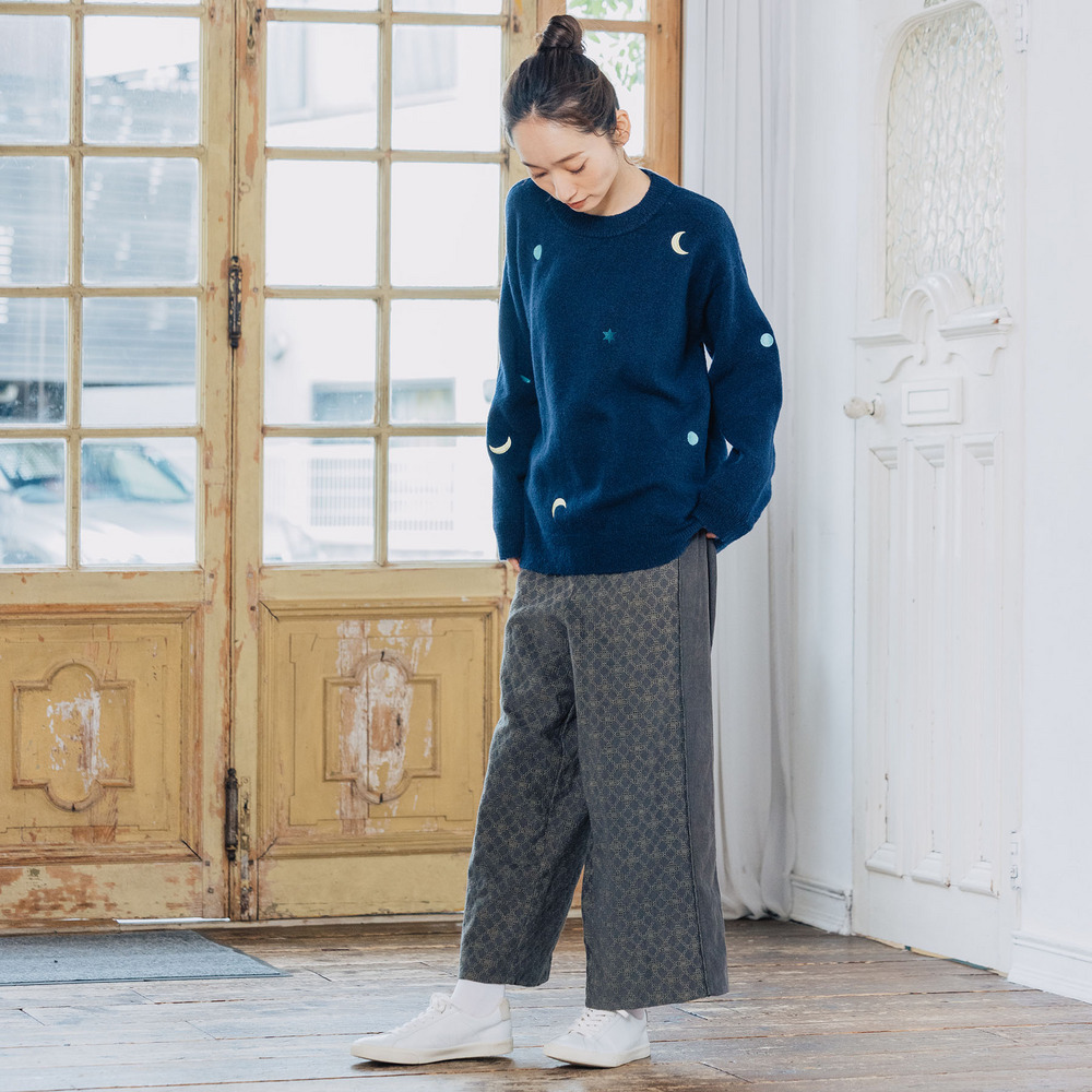 21号(6L~) コーデュロイエンブロイダリーパンツ3