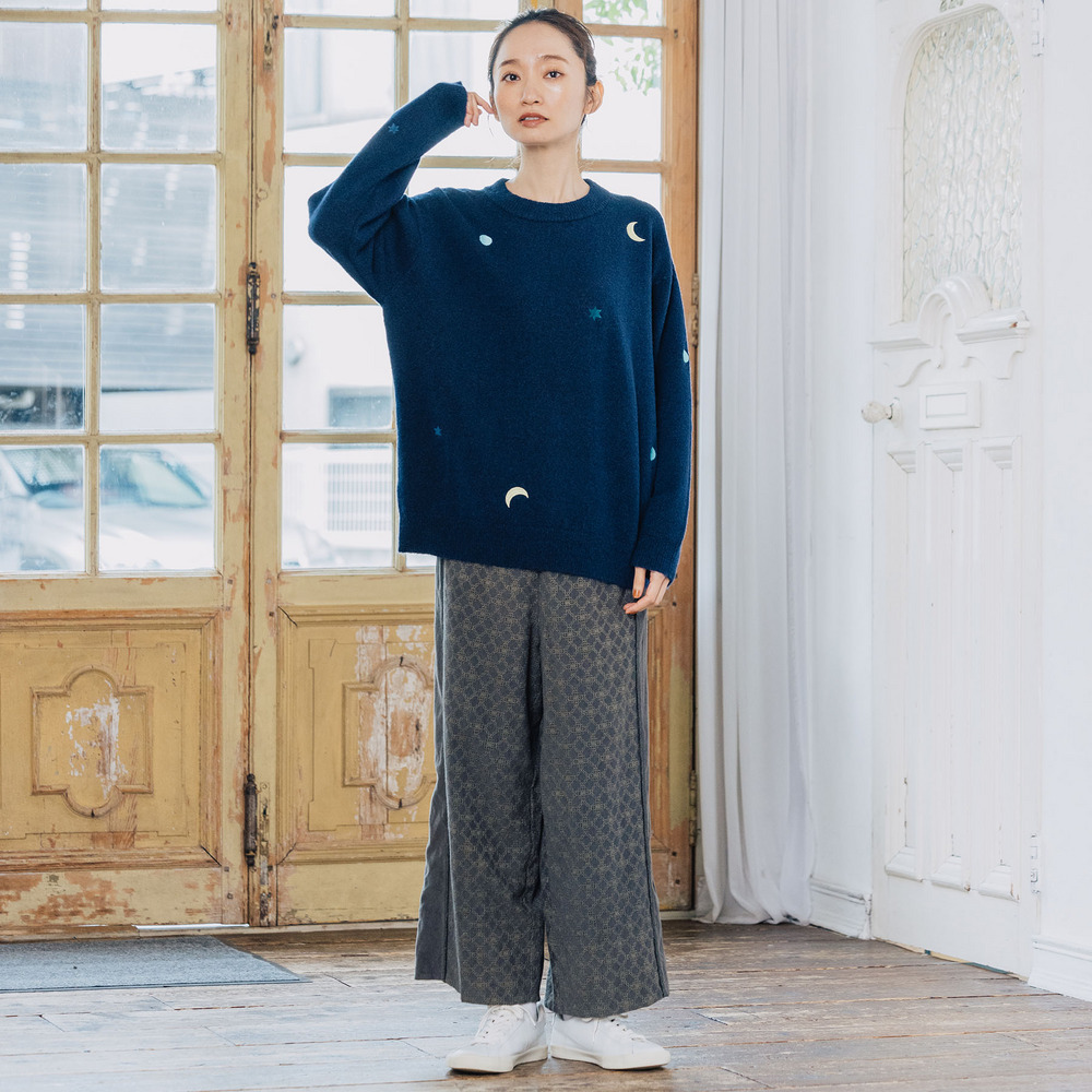 21号(6L~) コーデュロイエンブロイダリーパンツ4