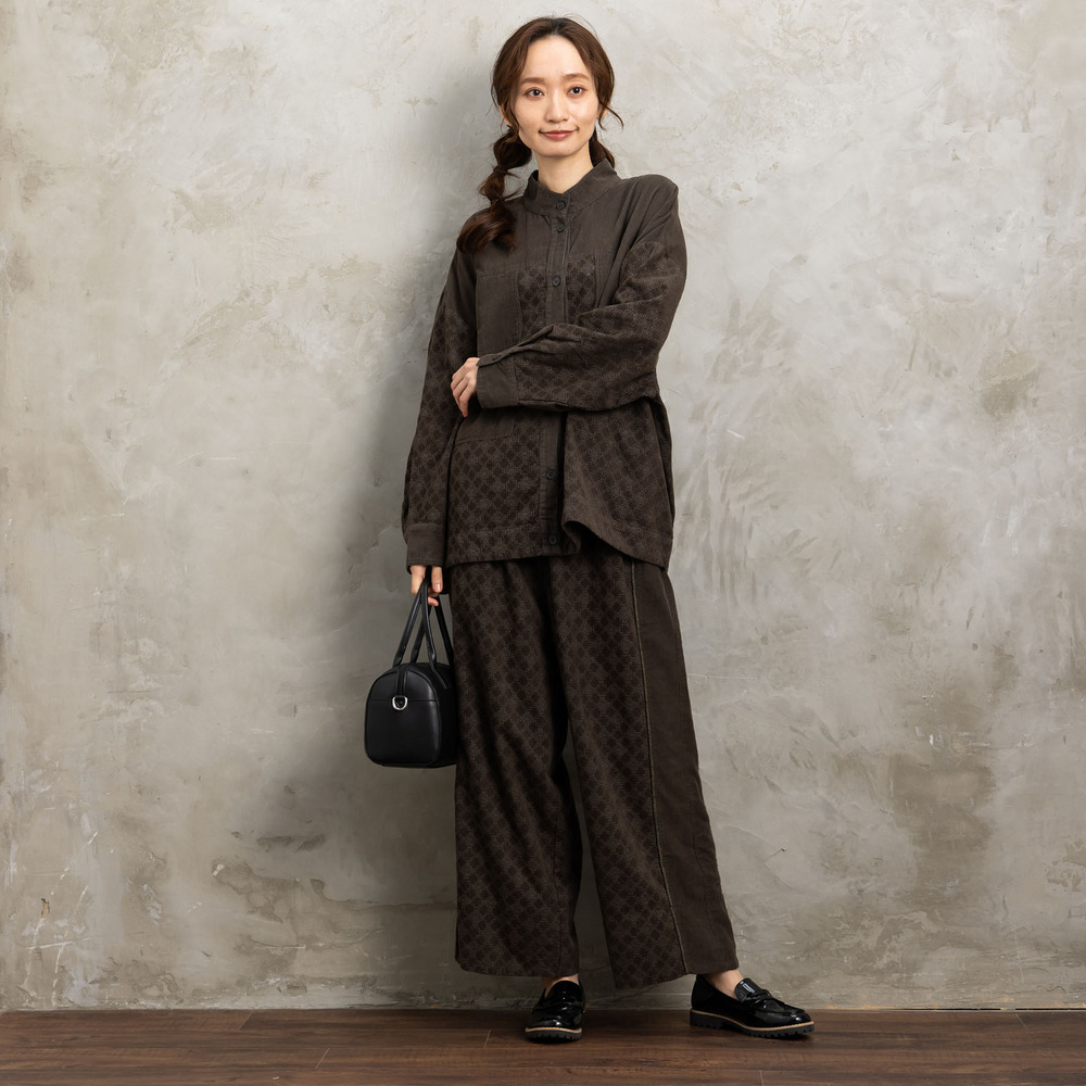 21号(6L~) コーデュロイエンブロイダリーパンツ7