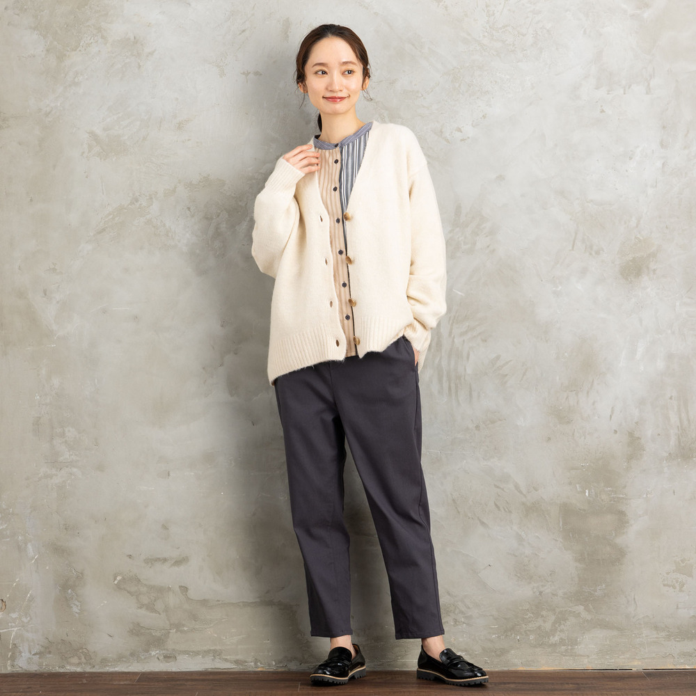 21号(6L~) ハイテンション裏起毛テーパードパンツ3