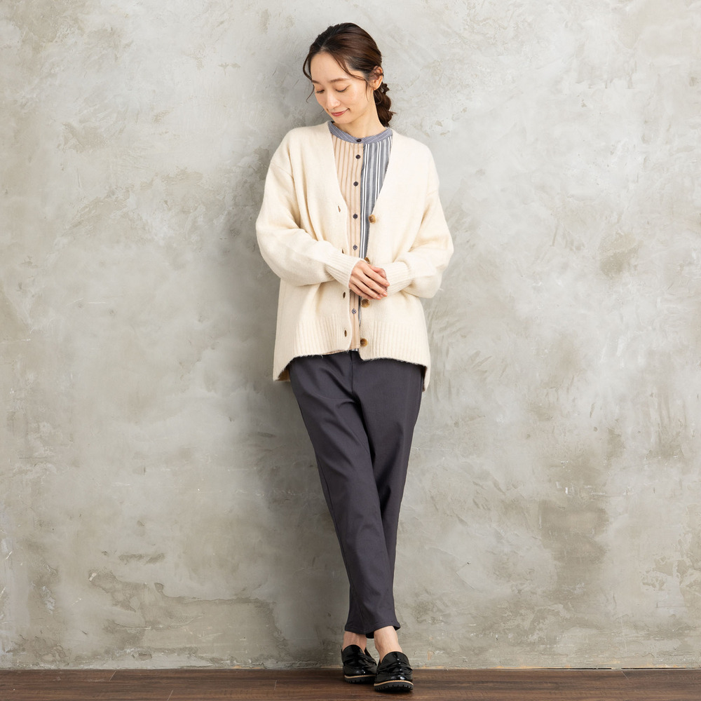 21号(6L~) ハイテンション裏起毛テーパードパンツ4