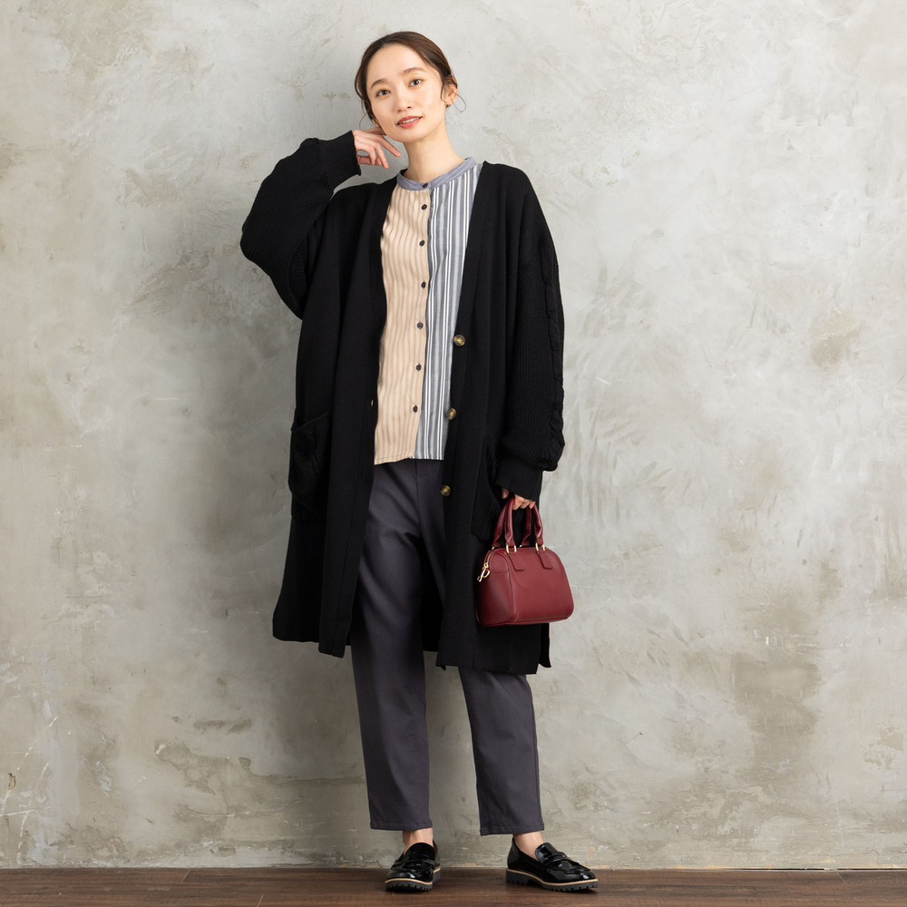 21号(6L~) ハイテンション裏起毛テーパードパンツ5