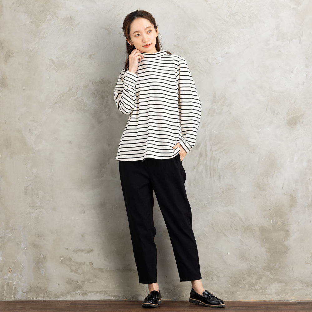 21号(6L~) ハイテンション裏起毛テーパードパンツ7