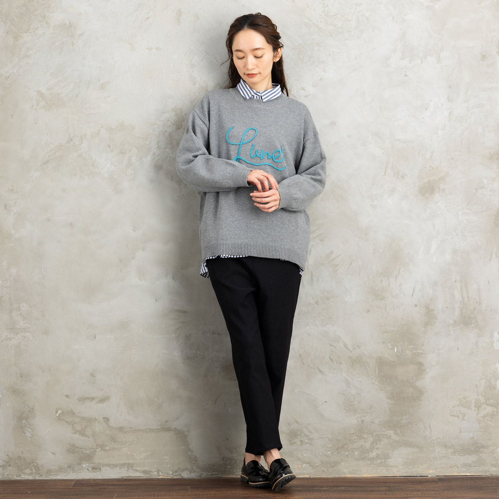 21号(6L~) ハイテンション裏起毛テーパードパンツ9