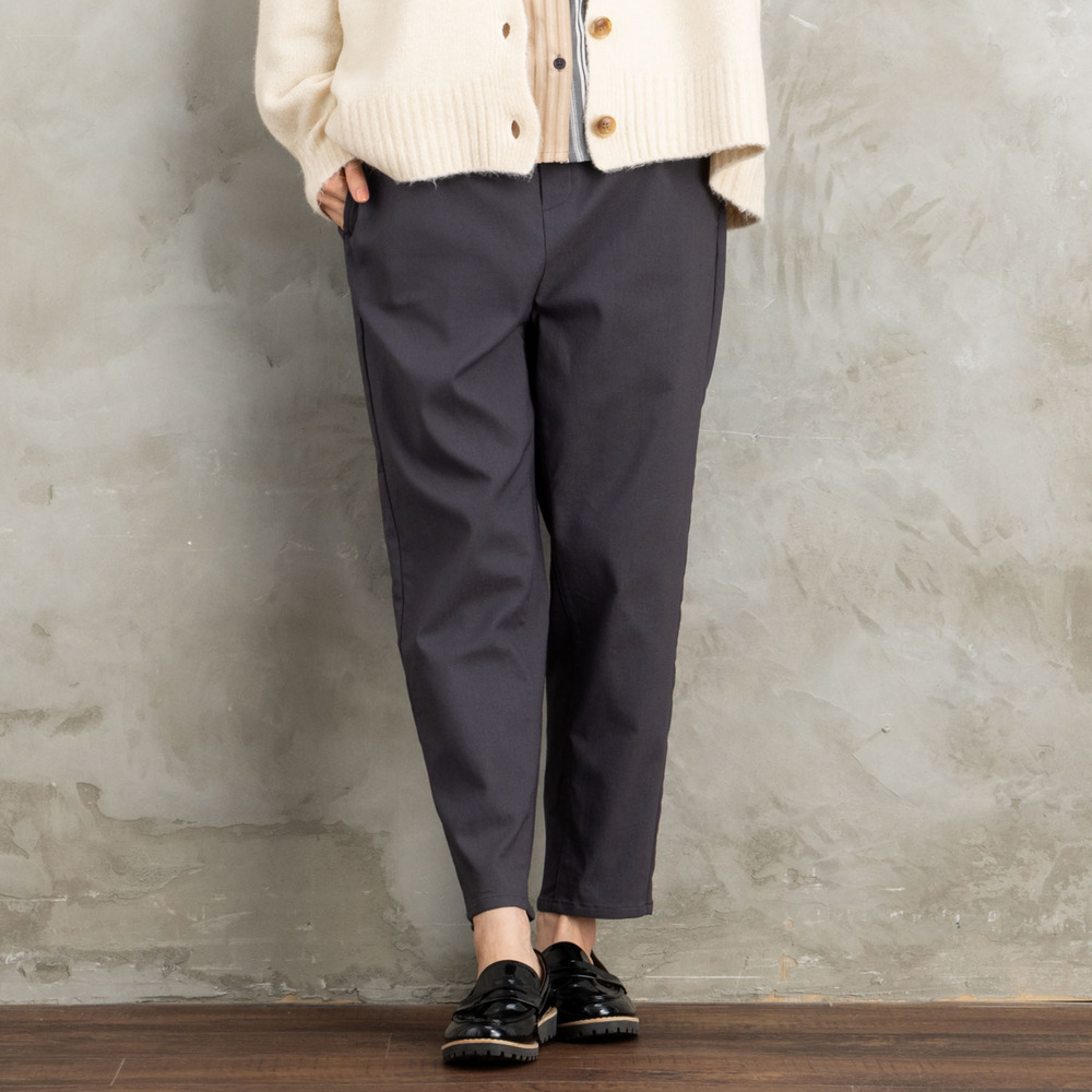 21号(6L~) ハイテンション裏起毛テーパードパンツ1