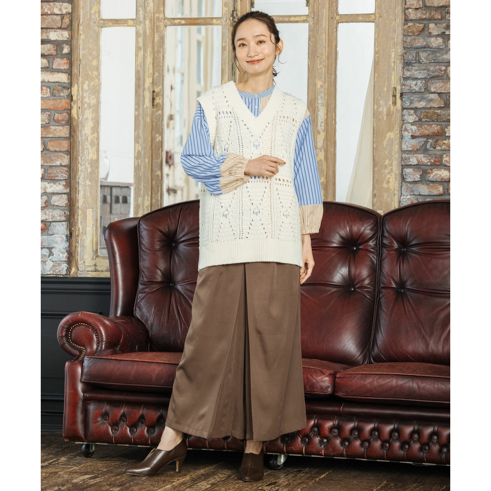 21号(6L~) レース柄透かし編みベスト13