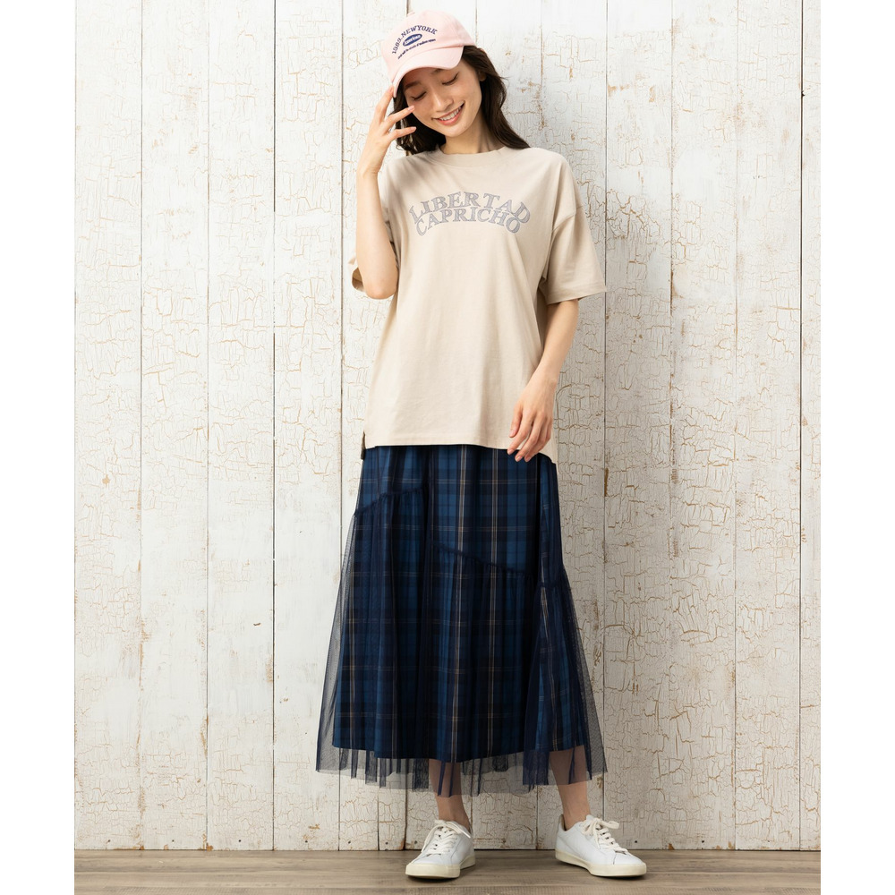 21号(6L~) チェック×チュールレイヤードスカート12