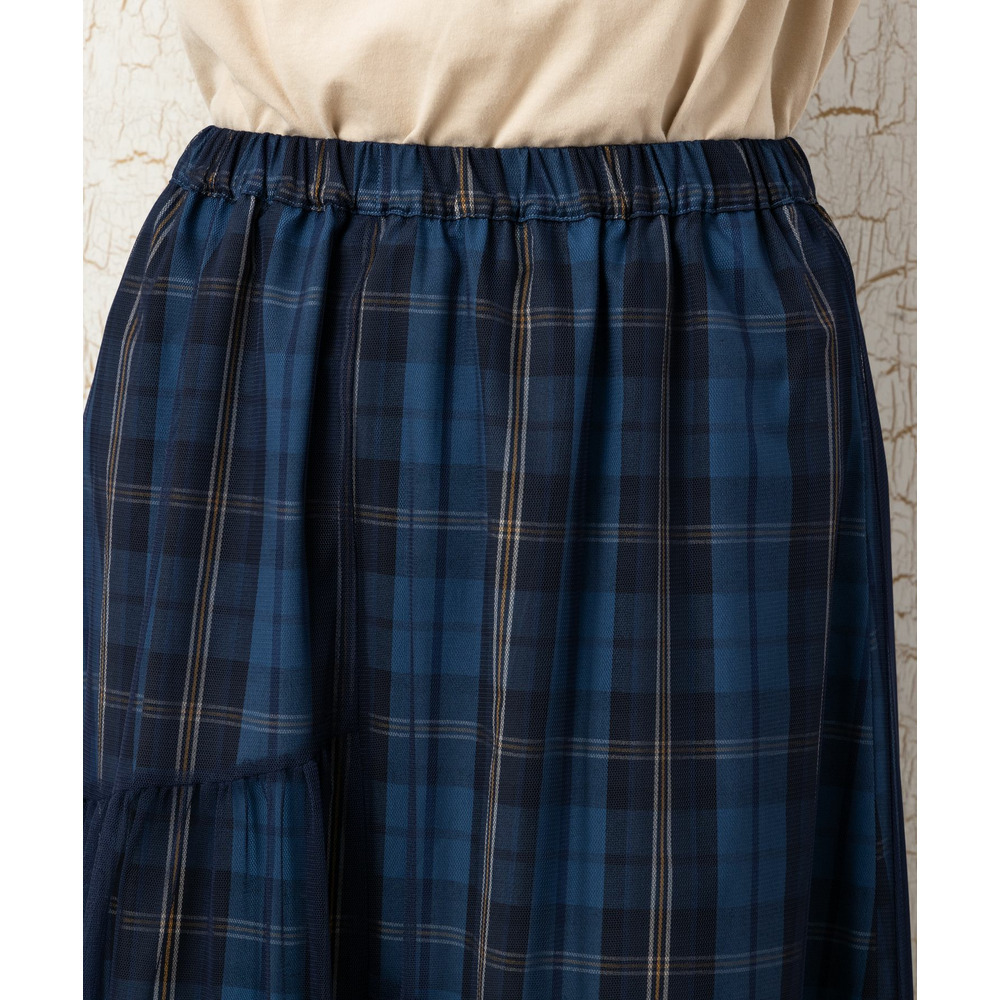 21号(6L~) チェック×チュールレイヤードスカート18