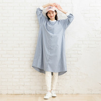 【sabstreet bis】【web限定】【大きいサイズ】 15号(3L) イージーケアテントラインシャツワンピース