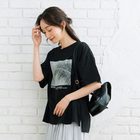 【web限定】 15号(3L) モノクロームフォトプリントTシャツ