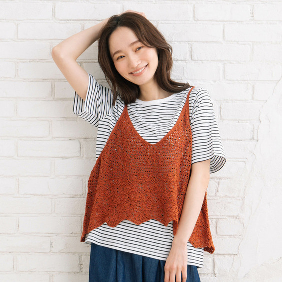 【sabstreet bis】【web限定】【大きいサイズ】 15号(3L) かぎ針風キャミアンサンブル【アリノマ/Alinoma】 【sabstreet bis】【web限定】【大きいサイズ】 15号(3L) かぎ針風キャミアンサンブル【アリノマ/Alinoma】