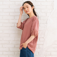 【sabstreet bis】【web限定】15号(3L) レースバルーンスリーブカットソー