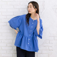 【sabstreet bis】【web限定】15号(3L) 【接触冷感】フレアブラウス