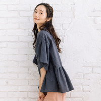 【sabstreet bis】【web限定】15号(3L) 【接触冷感】フレアブラウス