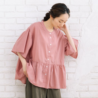 【sabstreet bis】【web限定】15号(3L) 【接触冷感】フレアブラウス