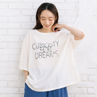 【sabstreet bis】【web限定】15号(3L) 6分袖ロゴカットソー