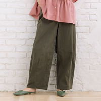 【sabstreet bis】【web限定】15号(3L) コットンストレッチカーブタックパンツ