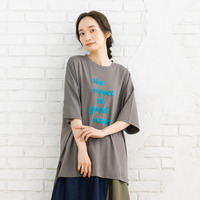 【sabstreet bis】【web限定】15号(3L) サガラロゴ刺繍5分丈プルオーバー