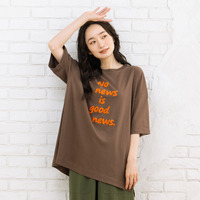 【sabstreet bis】【web限定】15号(3L) サガラロゴ刺繍5分丈プルオーバー